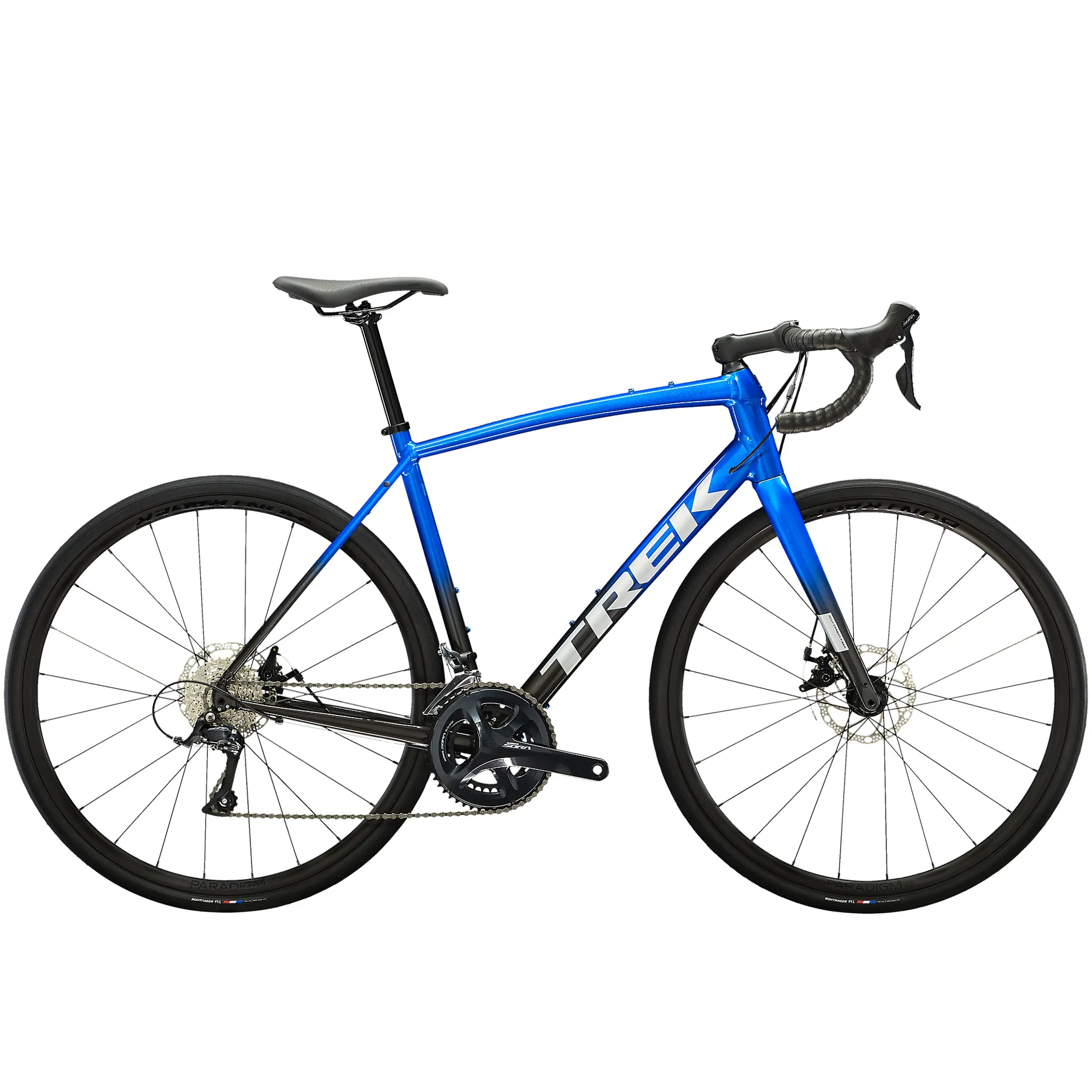 TREK Domane AL 3 Disc Road Bike in Alpine Blue to Dnister Black Fade